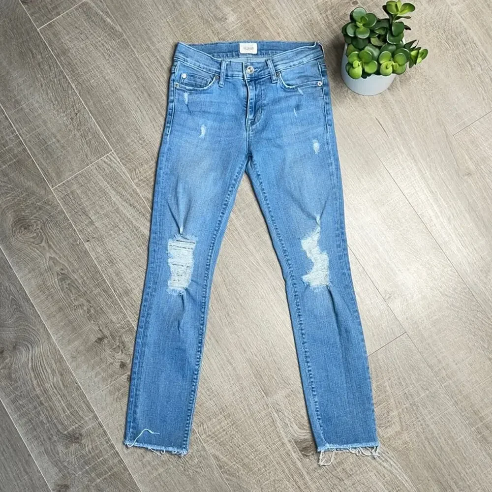 HUDSON Distressed Raw Hem Skinny Jeans Women’s Size 26